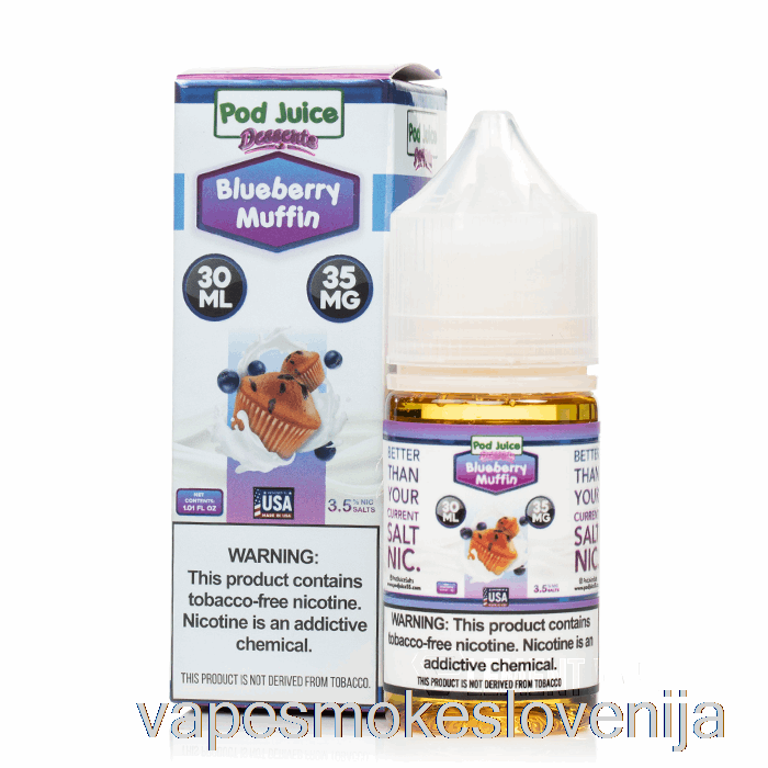 Vape Slovenija Borovničev Mafin - Stročni Sok - 30ml 55mg